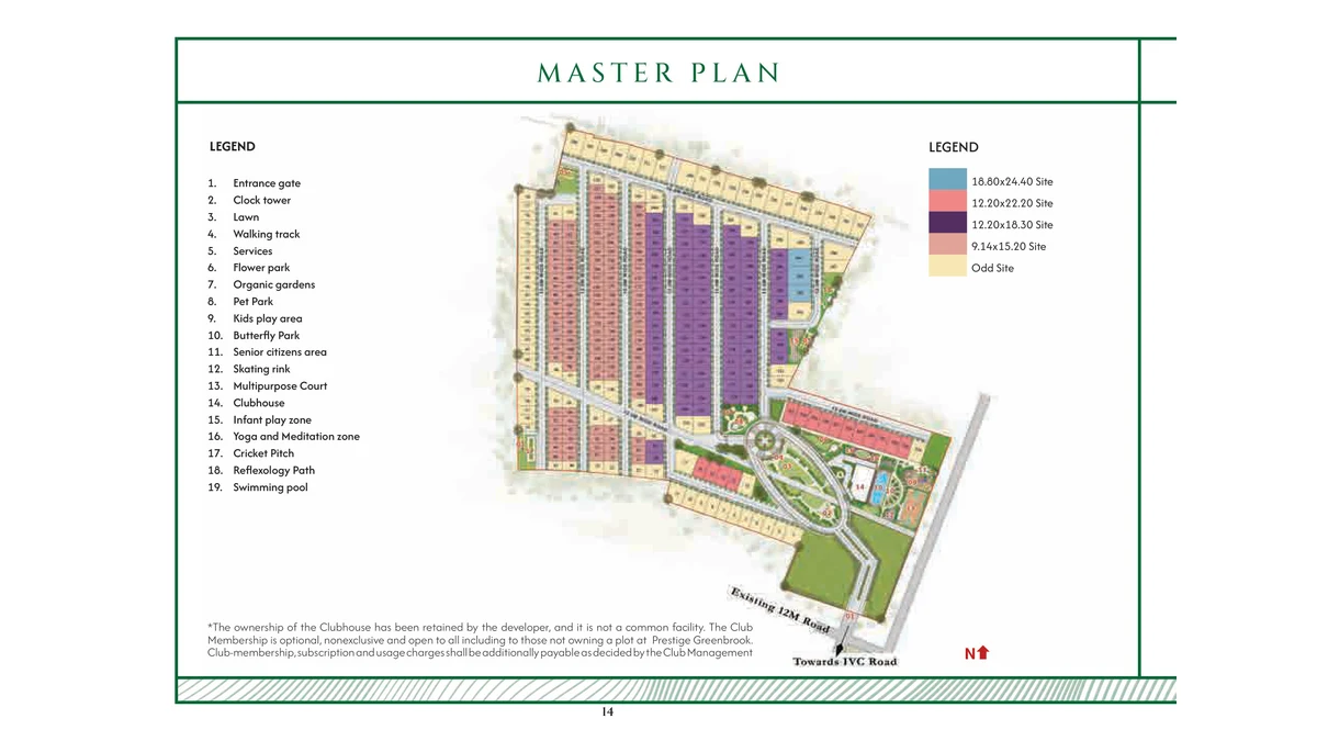 Prestige Greenbrook site master plan